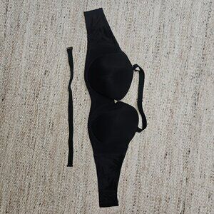 Black Strapless Bra 36F